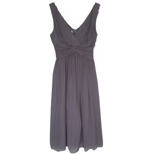 Donna Morgan Jessie Purple Silk Short Dress Sz 0 Bridesmaid Formal Wedding Guest